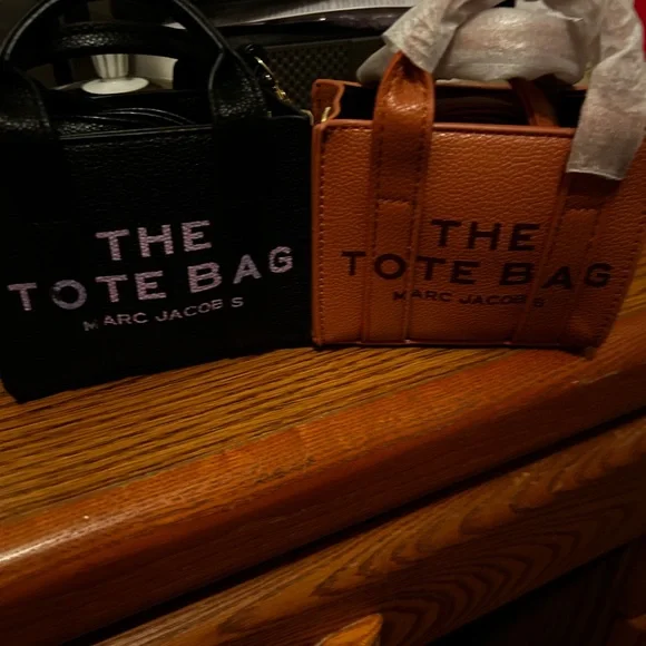 Black and Brown Mini Tote Bags inspired by Marc Jacobs - Picture 1 of 1